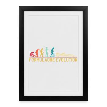 Formulaone Evolution Illustration - Framed poster (27 × 37 cm) - black - Front