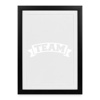 Team - Framed poster (27 × 37 cm) - black - Front