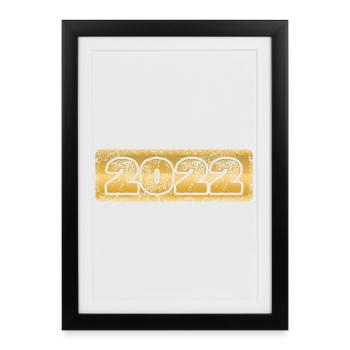 Year 2022 - Framed poster (27 × 37 cm) - black - Front