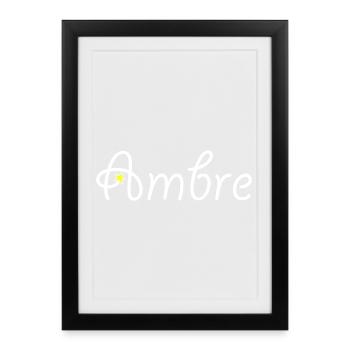 Ambre - Affiche encadrée (27 × 37 cm) - noir - Devant