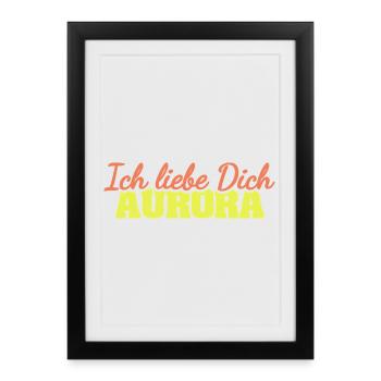 Dear Aurora, - Framed poster (27 × 37 cm) - black - Front