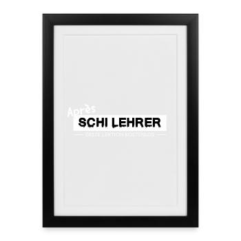 Après-Ski Instructor – Funny Winter & Party Saying - Framed poster (27 × 37 cm) - black - Front