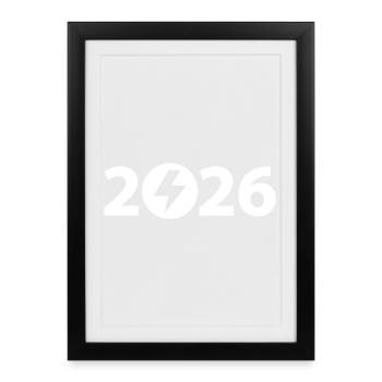 High Voltage 2026, Electrician 2026 - Framed poster (27 × 37 cm) - black - Front