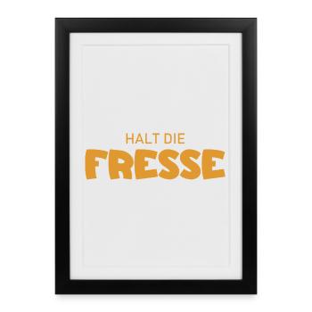 Shut Up - Cool Saying - Framed poster (27 × 37 cm) - black - Front