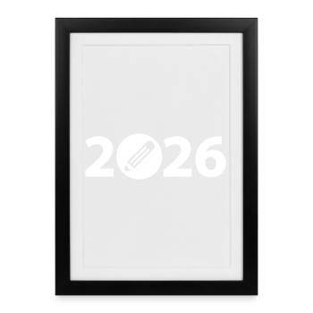 Writer 2026, Student 2026, Student 2026 - Framed poster (27 × 37 cm) - black - Front