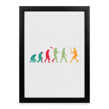 Evolution Tennis Gift - Framed poster (27 × 37 cm) - black - Front