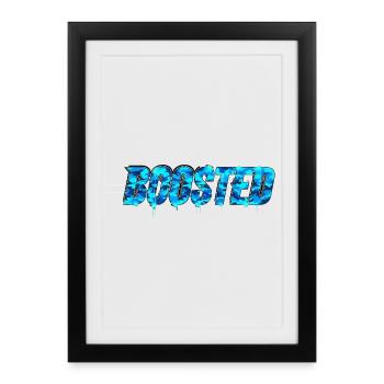 Camouflage de la scène de tuning Turbo Friends boosté - Affiche encadrée (27 × 37 cm) - noir - Devant