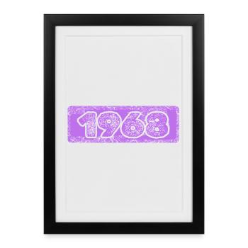 1968 - Affiche encadrée (27 × 37 cm) - noir - Devant