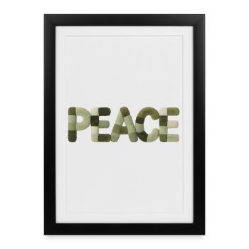 Modern Patchwork Peace Style Sticker - Framed poster (27 × 37 cm) - black - Front