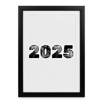 Année 2025 - Affiche encadrée (27 × 37 cm) - noir - Devant