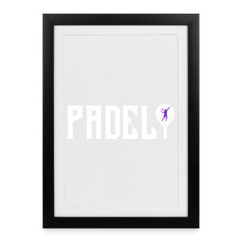 Padel - Affiche encadrée (27 × 37 cm) - noir - Devant
