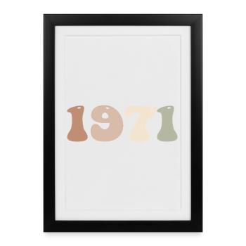 1971 - Framed poster (27 × 37 cm) - black - Front
