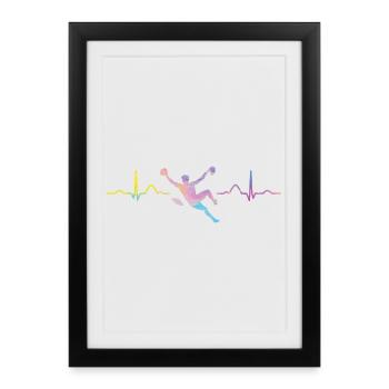 Battement de cœur de Boulderer Bloc Bloc - Affiche encadrée (27 × 37 cm) - noir - Devant