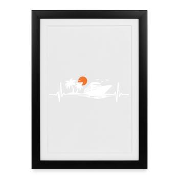 Cruise Heartbeat Holiday Cruise Ship - Framed poster (27 × 37 cm) - black - Front