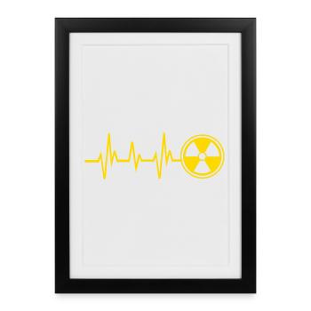 Technicien en radiologie - Affiche encadrée (27 × 37 cm) - noir - Devant