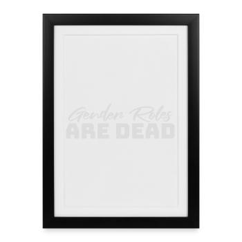 Les rôles de genre sont morts déclaration liberté - Affiche encadrée (27 × 37 cm) - noir - Devant