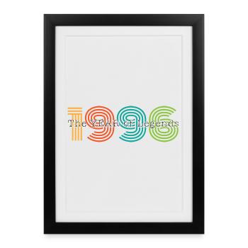 30e anniversaire du millésime 1996 - Affiche encadrée (27 × 37 cm) - noir - Devant