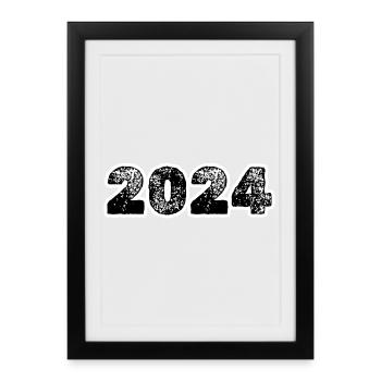 2024 - Affiche encadrée (27 × 37 cm) - noir - Devant