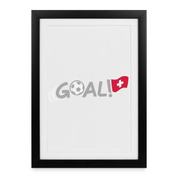 GOAL for Switzerland - Framed poster (27 × 37 cm) - black - Front