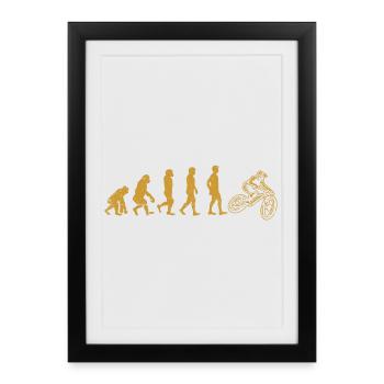 Evolution Moto Rider - Affiche encadrée (27 × 37 cm) - noir - Devant