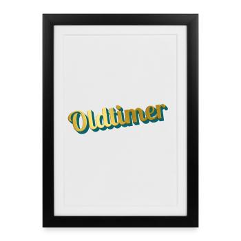 vintage car - Framed poster (27 × 37 cm) - black - Front