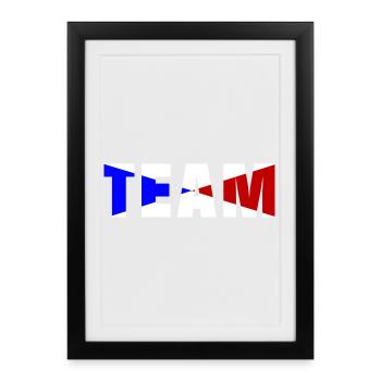 Équipe de France - Affiche encadrée (27 × 37 cm) - noir - Devant
