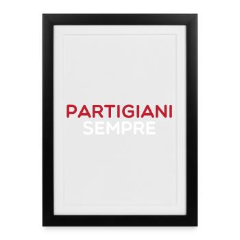 partisan t-shirt always anti-fascism t-shirt - Framed poster (27 × 37 cm) - black - Front