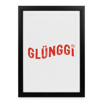 Glünggi (Berndeutsch) | Vektorgrafik - Gerahmtes Poster (27 × 37 cm) - Schwarz - Vorne