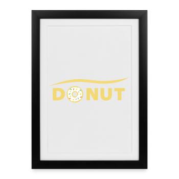 DONUT lettering | donut claim - Framed poster (27 × 37 cm) - black - Front