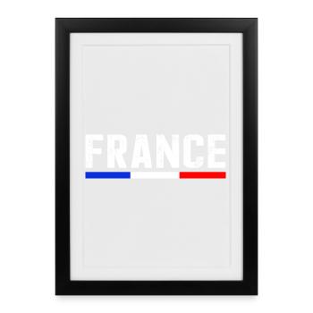 FRANCE - Framed poster (27 × 37 cm) - black - Front