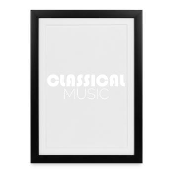 Illustration d’icône de musicien de musique classique - Affiche encadrée (27 × 37 cm) - noir - Devant