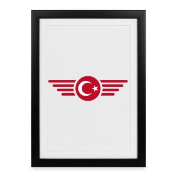 Turquie Ankara Türkiye Istanbul T Shirt Design - Affiche encadrée (27 × 37 cm) - noir - Devant