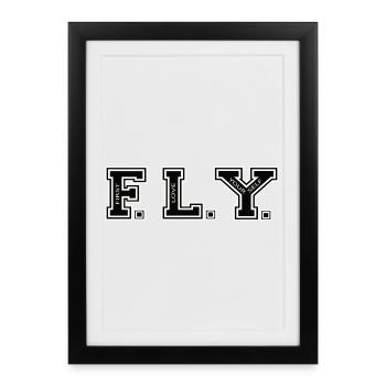 Selbstliebe Motivation FIRST LOVE YOURSELF - Gerahmtes Poster (27 × 37 cm) - Schwarz - Vorne