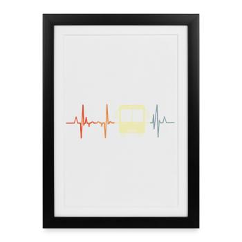 Bus Heart Rate - Framed poster (27 × 37 cm) - black - Front
