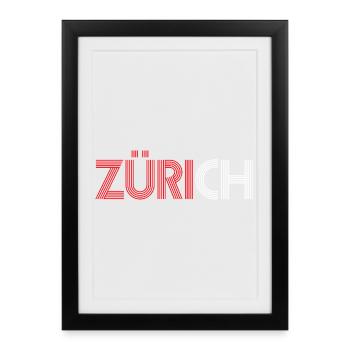 ZURICH Switzerland Switzerland - Framed poster (27 × 37 cm) - black - Front
