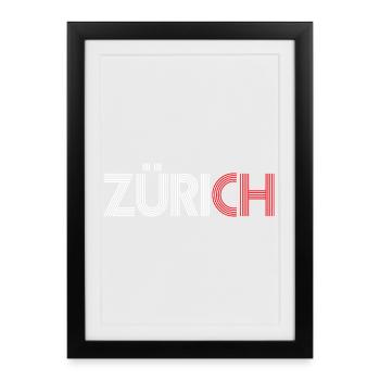 ZURICH Switzerland Switzerland - Framed poster (27 × 37 cm) - black - Front