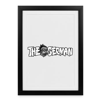 Aigle allemand dessin animé style patrie amour allemand - Affiche encadrée (27 × 37 cm) - noir - Devant