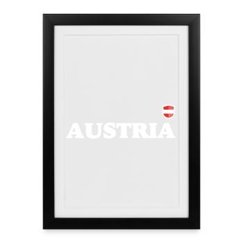 Austria - Framed poster (27 × 37 cm) - black - Front