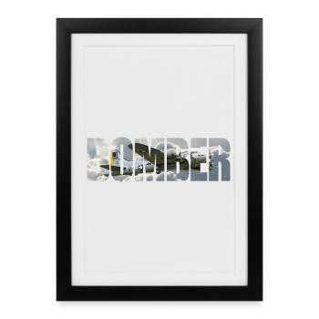 Bomber B-17 Flying Fortress - Framed poster (27 × 37 cm) - black - Front