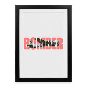 Bomber B-17 Flying Fortress - Framed poster (27 × 37 cm) - black - Front
