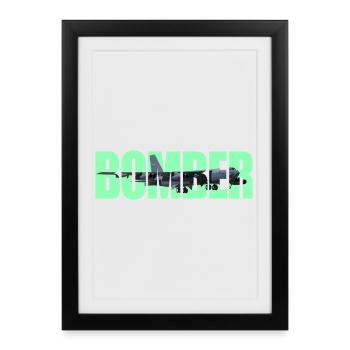 Bomber B-52 Stratofortress - Gerahmtes Poster (27 × 37 cm) - Schwarz - Vorne