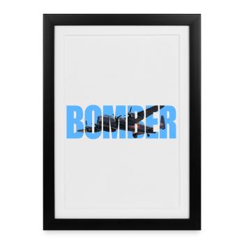 Bomber Avro Lancaster - Gerahmtes Poster (27 × 37 cm) - Schwarz - Vorne