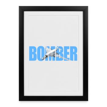 Blouson aviateur Tu-160 - Affiche encadrée (27 × 37 cm) - noir - Devant