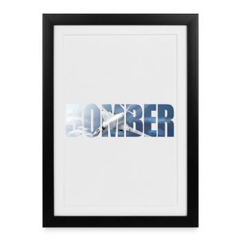 Blouson aviateur Tu-160 - Affiche encadrée (27 × 37 cm) - noir - Devant