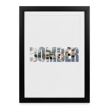 Bomber B-25 Mitchell - Gerahmtes Poster (27 × 37 cm) - Schwarz - Vorne