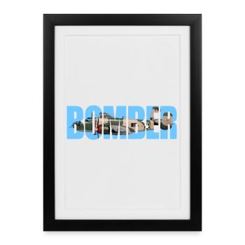 Bomber B-25 Mitchell - Gerahmtes Poster (27 × 37 cm) - Schwarz - Vorne