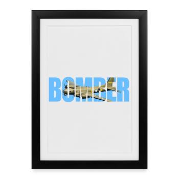 Bomber B-17 Flying Fortress - Framed poster (27 × 37 cm) - black - Front