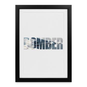 bombardier B-2 Spirit - Affiche encadrée (27 × 37 cm) - noir - Devant