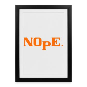 Non - Affiche encadrée (27 × 37 cm) - noir - Devant