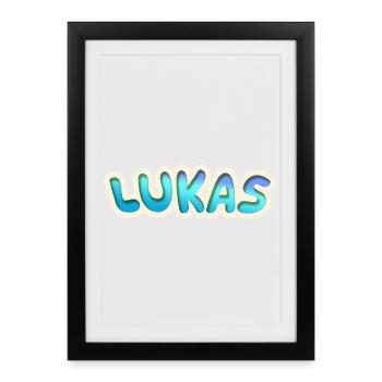 Gift for Lukas - Framed poster (27 × 37 cm) - black - Front